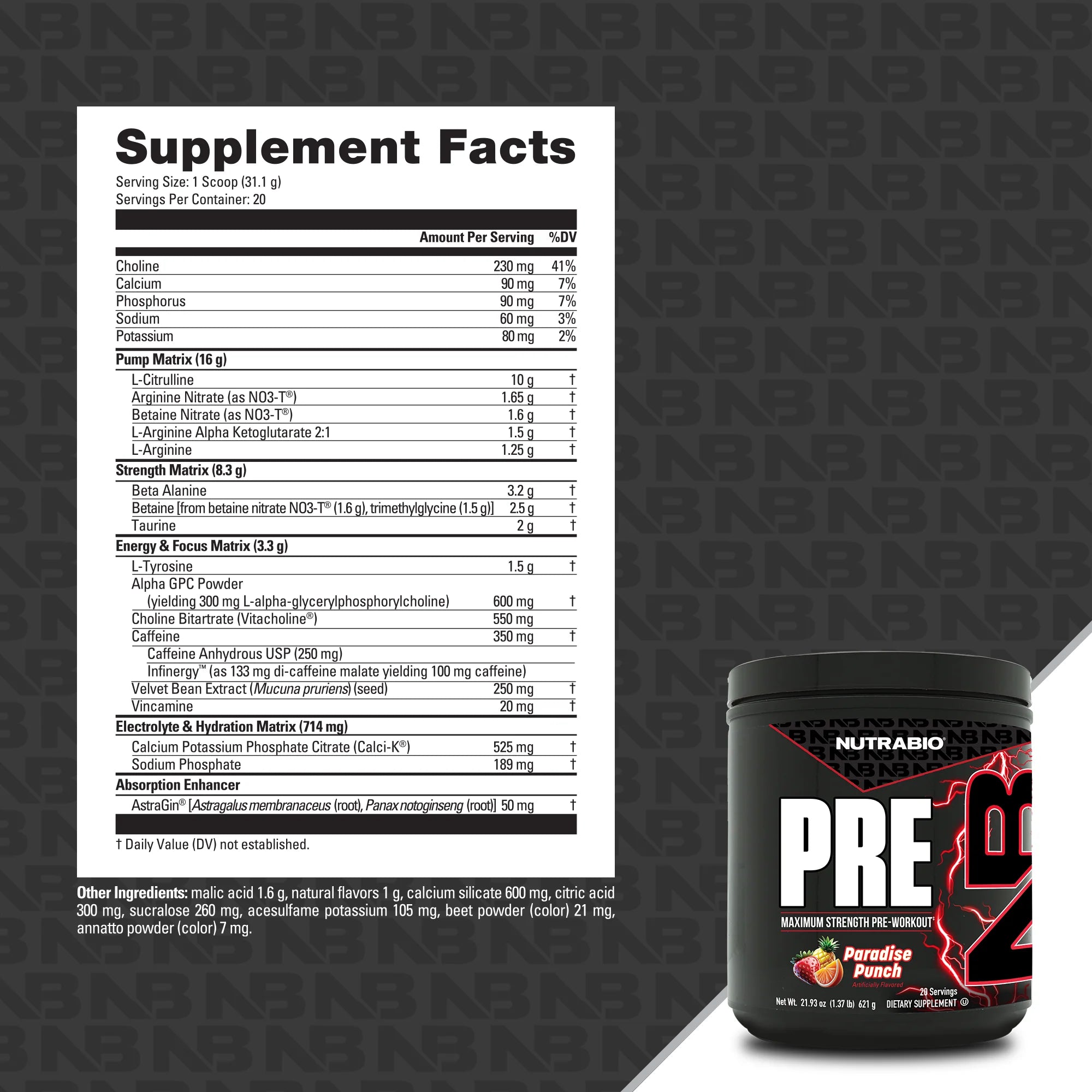 Nutrabio Pre- Workout